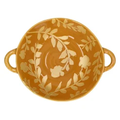 Pomax Saladiers / Plats À Servir-ROMANCE - bol - porcelaine - L 24,5 x W 18,5 x H 6 cm - safran