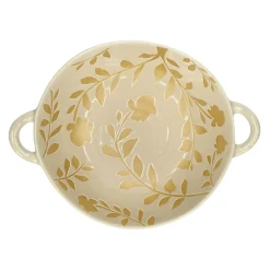 Pomax Saladiers / Plats À Servir-ROMANCE - bol - porcelaine - L 24,5 x W 18,5 x H 6 cm - latté