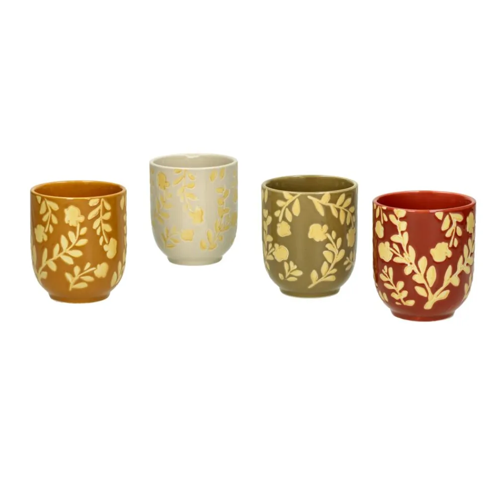 Pomax Vaisselle-ROMANCE - gobelet - porcelaine - DIA 7 x H 8 cm - cumin