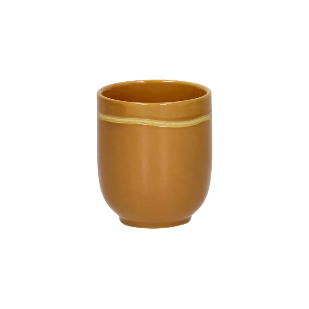 Pomax Vaisselle-ROMANCE - tumbler - porcelaine - DIA 7 x H 8 cm - safran