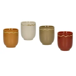 Pomax Vaisselle-ROMANCE - tumbler - porcelaine - DIA 7 x H 8 cm - safran