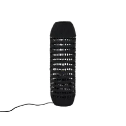 Pomax Lampadaires-ROTA - lampadaire - rotin / bois - DIA 22 x H 70 cm - noir