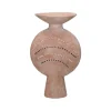 Pomax Vases-ROUSSILON - vase - faïence - L 14 x W 17 x H 28 cm - rose