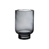 Pomax Photophores / T-lights-ROZANNA - photophore - verre - DIA 15,5 x H 23 cm - fumé