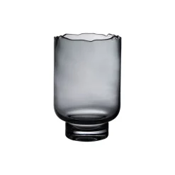 Pomax Photophores / T-lights-ROZANNA - photophore - verre - DIA 15,5 x H 23 cm - fumé