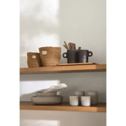 Pomax Cache-pots-SAGGAR - pot à fleurs - terracotta - L 18,5 x W 11,5 x H 11,5 cm - noir