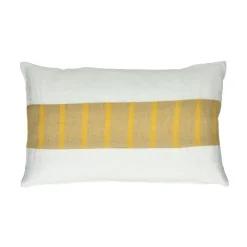 Pomax Coussins-SAINT-TROPEZ - coussin - lin / coton - L 50 x W 30 cm - jaune