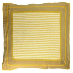 Pomax Coussins-SAINT-TROPEZ - coussin - lin / coton - L 60 x W 60 cm - jaune