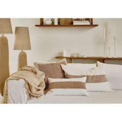 Pomax Coussins-SAINT-TROPEZ - coussin - lin - L 65 x W 45 cm - rouille