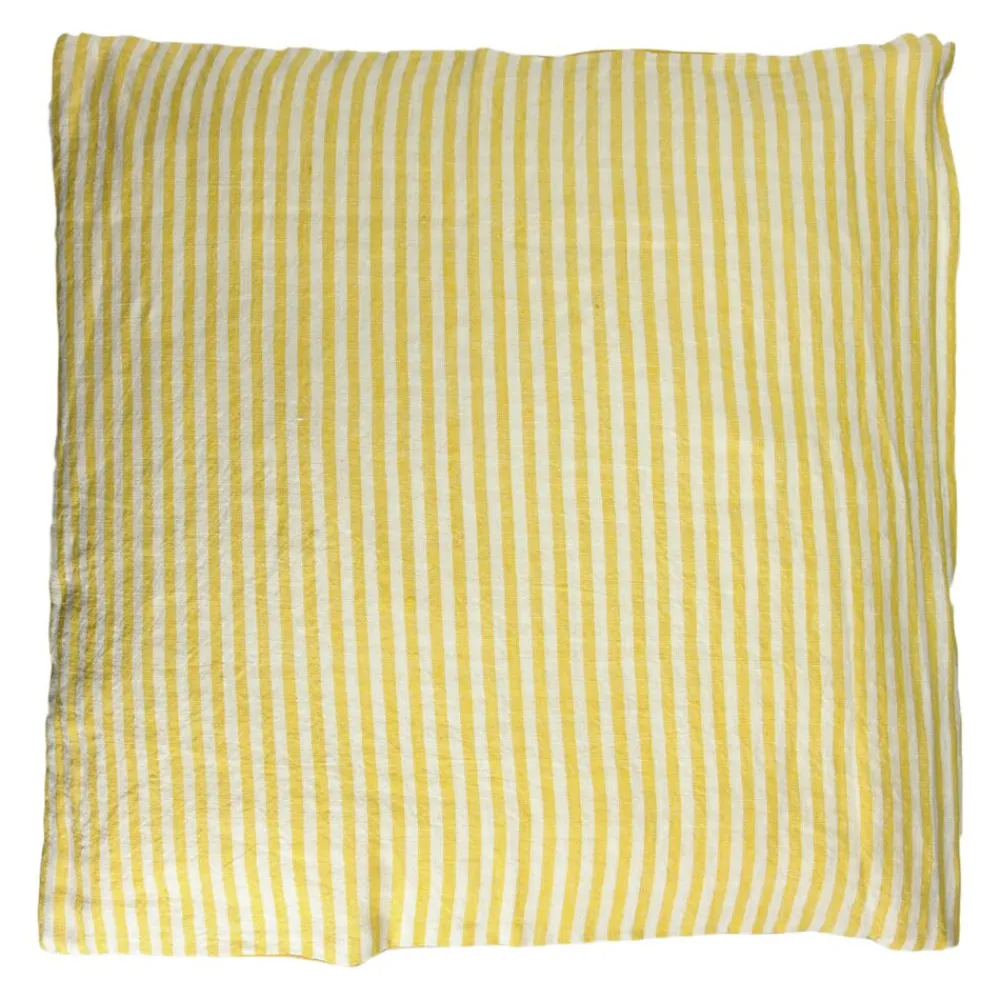 Pomax Coussins-SAINT-TROPEZ - coussin - lin / coton - L 60 x W 60 cm - jaune