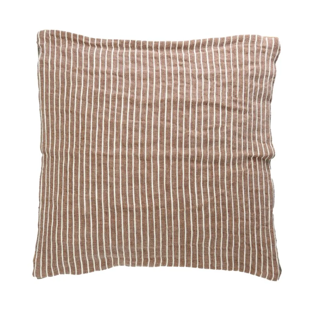 Pomax Coussins-SAINT-TROPEZ - coussin - lin / coton - L 50 x W 50 cm - rouille