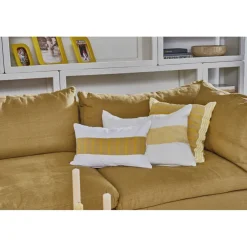 Pomax Coussins-SAINT-TROPEZ - coussin - lin / coton - L 50 x W 30 cm - jaune