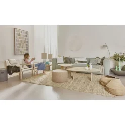 Pomax Plaids-SAINT-TROPEZ - plaid/nappe de table - lin / coton - L 170 x W 130 cm - vert