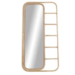 Pomax Miroirs-SAMUEL - miroir - rotin - L 85 x W 4 x H 180 cm - naturel