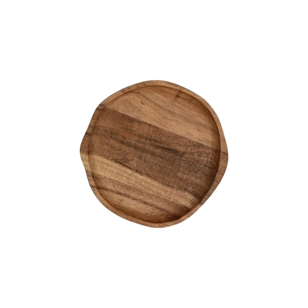 Pomax Plateaux-SAVANNA - plat - bois d'acacia - L 17,2 x W 17 x 1,8 cm - naturel
