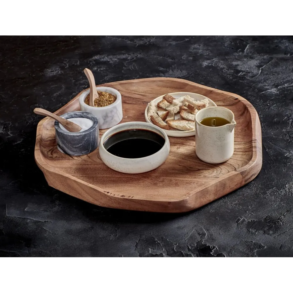 Pomax Plateaux-SAVANNA - plat - bois d'acacia - L 37 x W 34,5 x 2,5 cm - naturel
