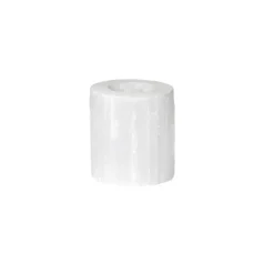 Pomax Photophores / T-lights-SELENA - photophore - selenite - DIA 7 x H 8 cm - blanc