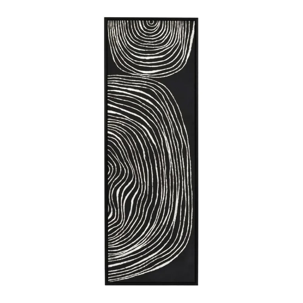 Pomax Tableau / Déco Murale-SESTRI - toile avec cadre - polyester / bois de pin - L 43 x W 4,3 x H 123 cm - noir