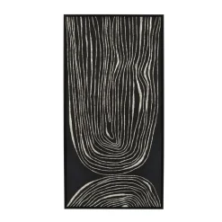 Pomax Tableau / Déco Murale-SESTRI - toile avec cadre - polyester / bois de pin - L 63 x W 4,3 x H 123 cm - noir