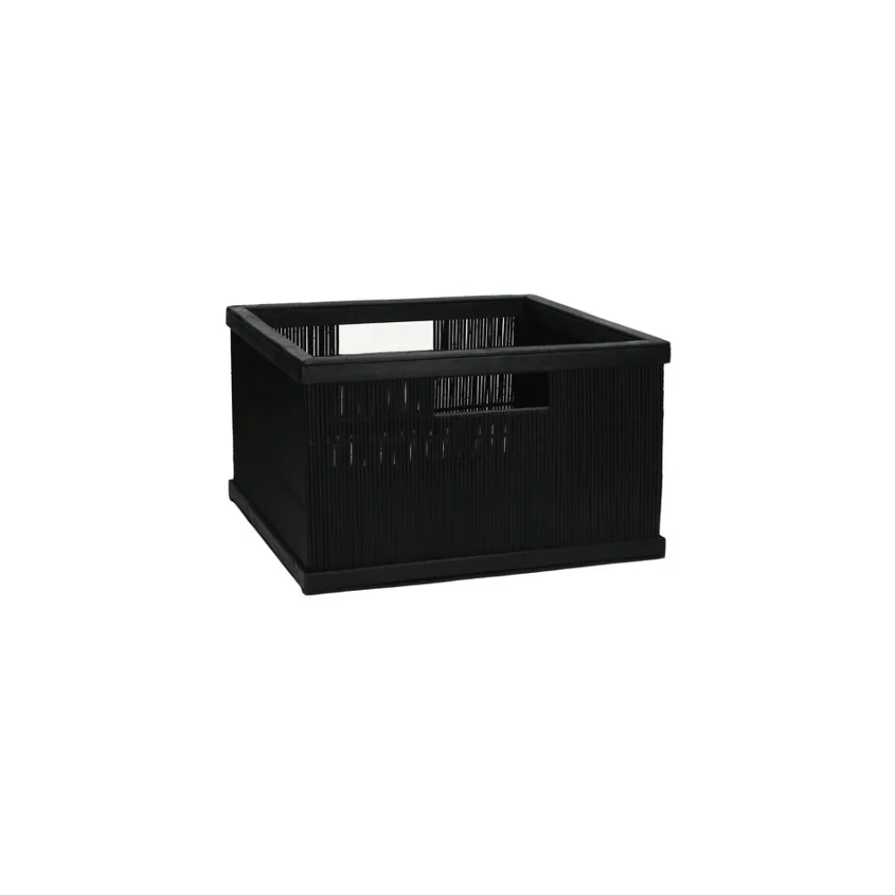 Pomax Concepts Modulaires-SHADOW - panier - bambou / bois - L 31 x W 30 x H 17 cm - noir