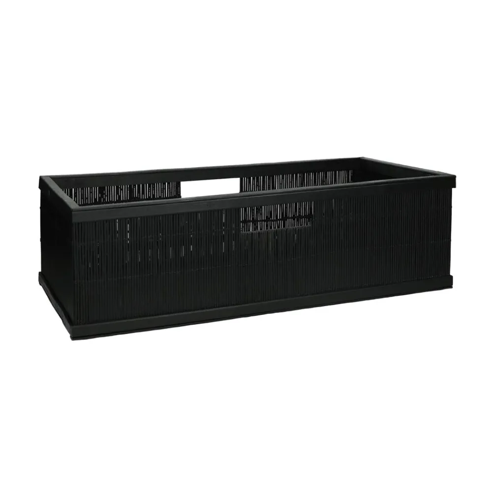Pomax Concepts Modulaires-SHADOW - panier - bambou / bois - L 56 x W 29,5 x H 17 cm - noir