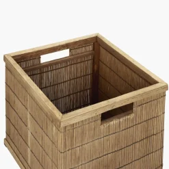 Pomax Concepts Modulaires-SHADOW - panier - bambou / bois - L 31 x W 30 x H 27 cm - naturel