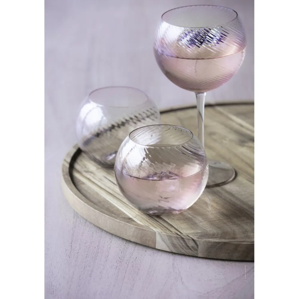 Pomax Verres-SHIRLEY - gobelet à cocktail - verre - DIA 11 x H 9 cm - rose