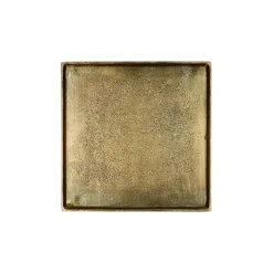 Pomax Bols & Paniers-SINCLAIR - plat - aluminium - L 20 x W 20 x H 1,5 cm - brass