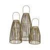 Pomax Lanternes-SKAGEN - set/3 lanternes - bambou - DIA 27/30/33 x H 38/51/65 cm - naturel