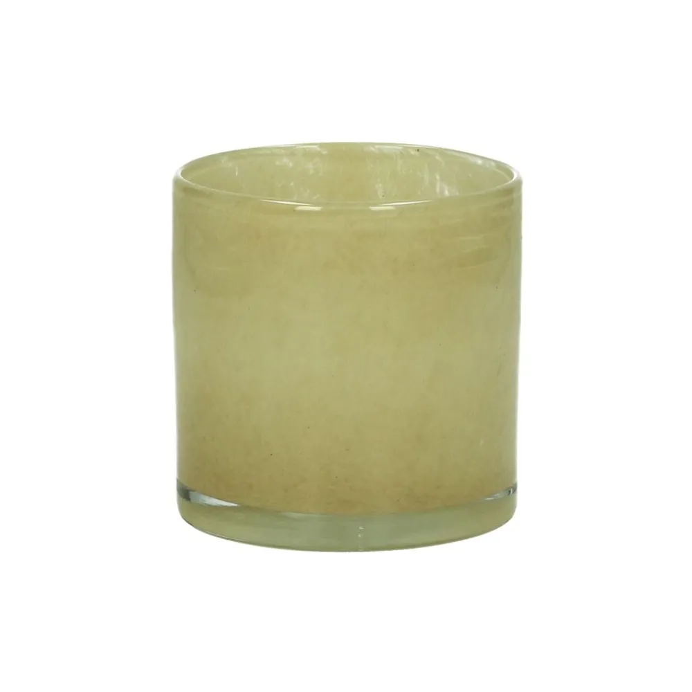 Pomax Photophores / T-lights-SKLO - photophore - verre - DIA 12 x H 12 cm - lin