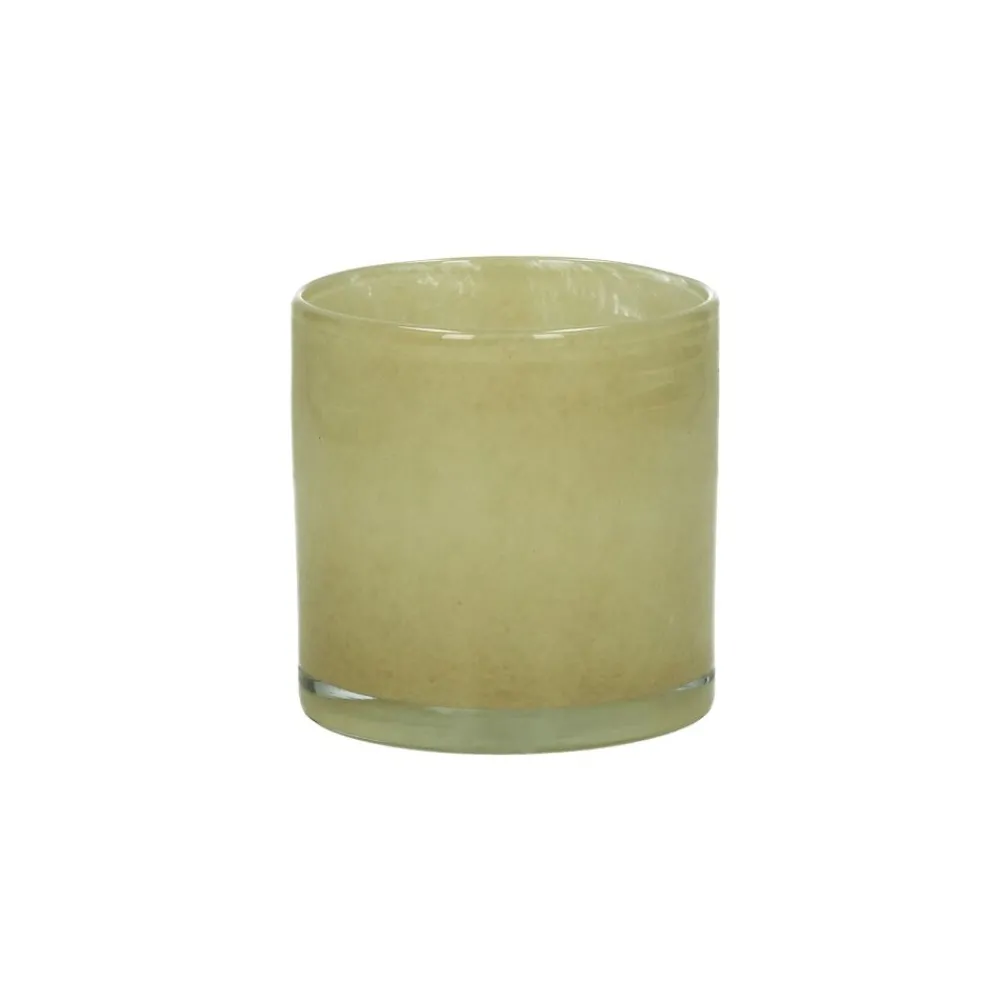 Pomax Photophores / T-lights-SKLO - photophore - verre - DIA 10 x H 10 cm - lin