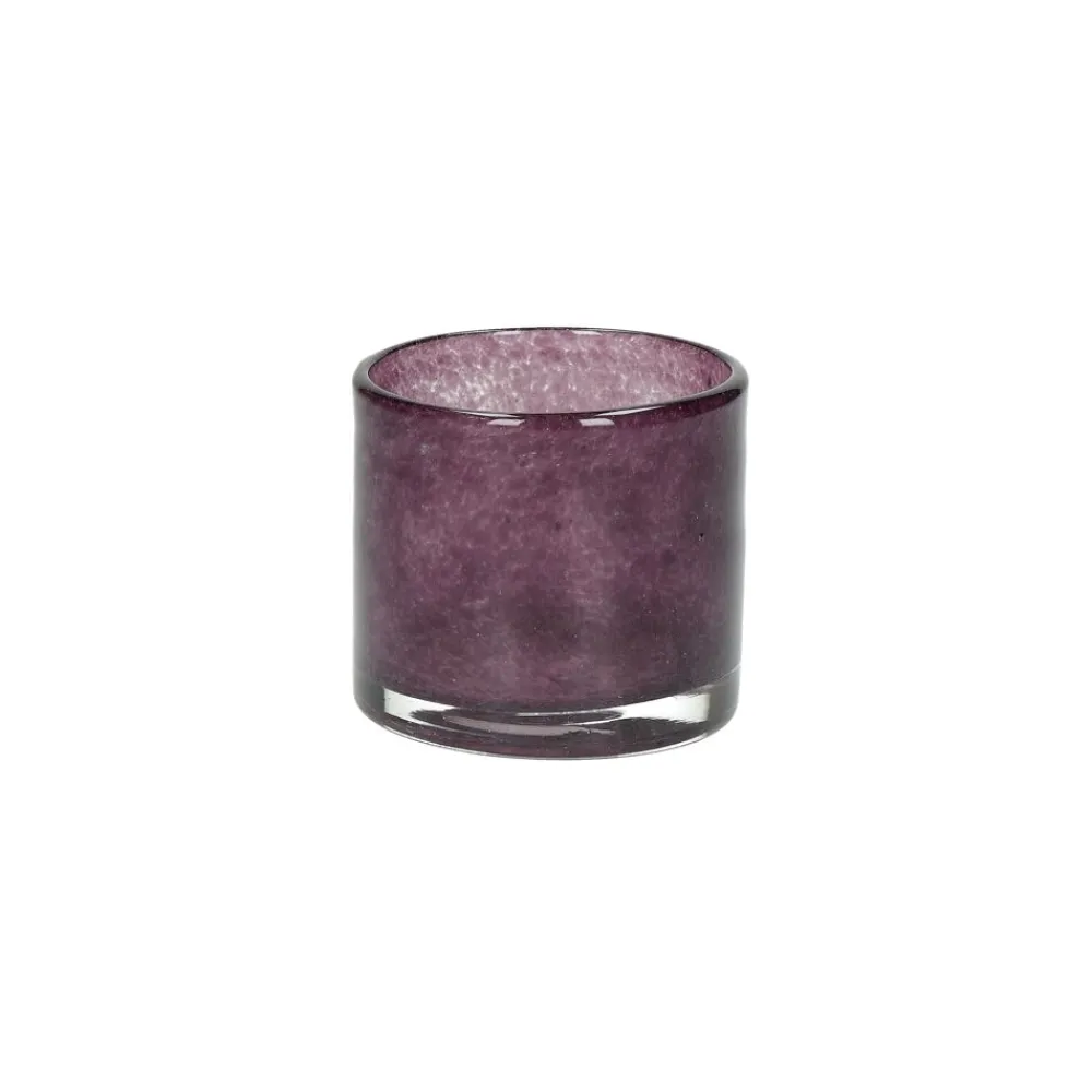 Pomax Photophores / T-lights-SKLO - photophore - verre - DIA 6 x H 6 cm - aubergine