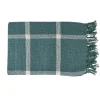 Pomax Plaids-SOUK - plaid - coton - L 170 x W 130 cm - vert forêt