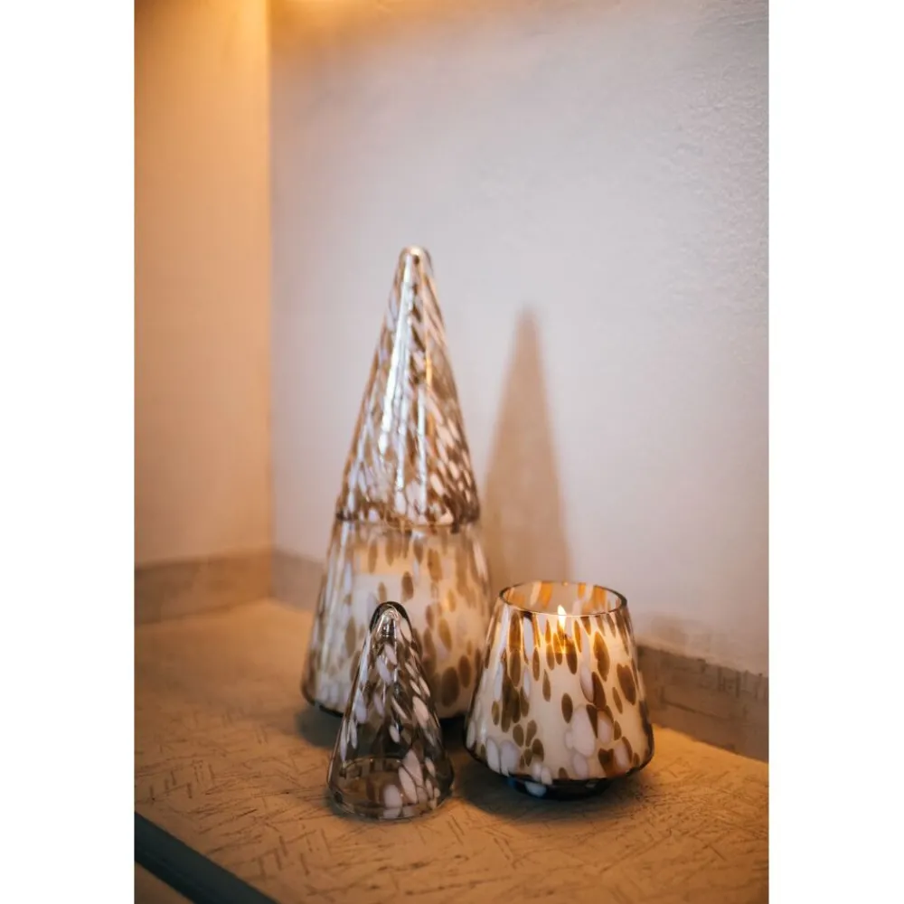 Pomax Senteurs-SPICCOLI - bougie parfumée - verre / cire - DIA 14 x H 26 cm - blanc
