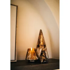 Pomax Senteurs-SPICCOLI - bougie parfumée - verre / cire - DIA 16,5 x H 38 cm - noir