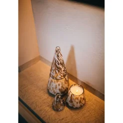 Pomax Senteurs-SPICCOLI - bougie parfumée - verre / cire - DIA 16,5 x H 38 cm - blanc