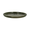 Pomax Vaisselle-SPIRO - assiette à dessert - grès - DIA 21 cm x H 1,5 cm - vert foncé