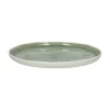 Pomax Vaisselle-SPIRO - assiette à dessert - porcelaine - DIA 21 cm x H 1,5 cm - céladon