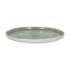 Pomax Vaisselle-SPIRO - assiette à dessert - porcelaine - DIA 21 cm x H 1,5 cm - céladon