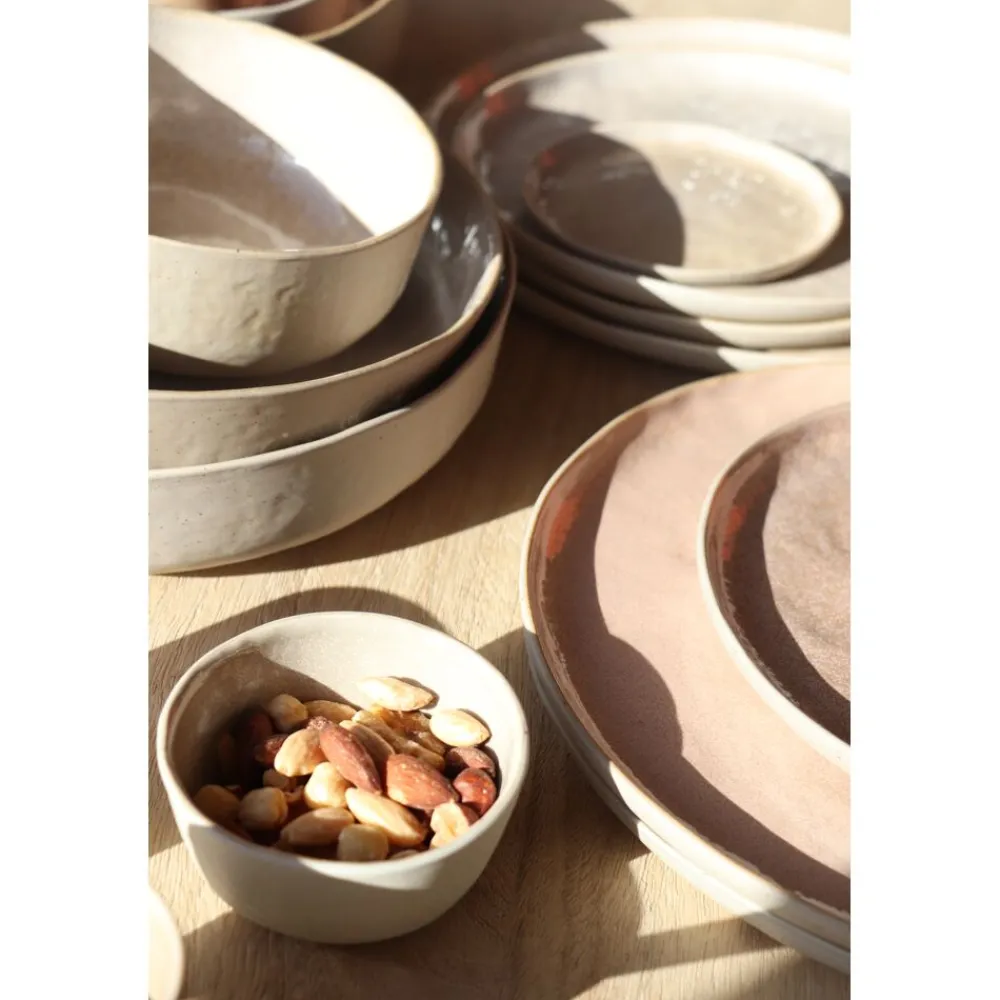 Pomax Vaisselle-SPIRO - assiette à dessert - grès - DIA 21 cm x H 1,5 cm - coquillage