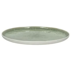 Pomax Vaisselle-SPIRO - assiette plate - porcelaine - DIA 27 cm x H 1,5 cm - céladon
