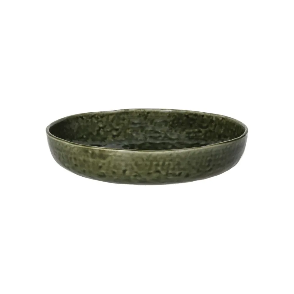 Pomax Vaisselle-SPIRO - blate - grès - DIA 20,5 x H 5 cm - vert foncé