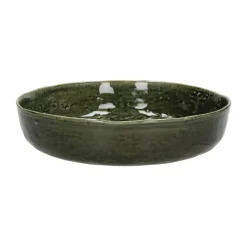 Pomax Vaisselle-SPIRO - blate - grès - DIA 24 x H 5,5 cm - vert foncé
