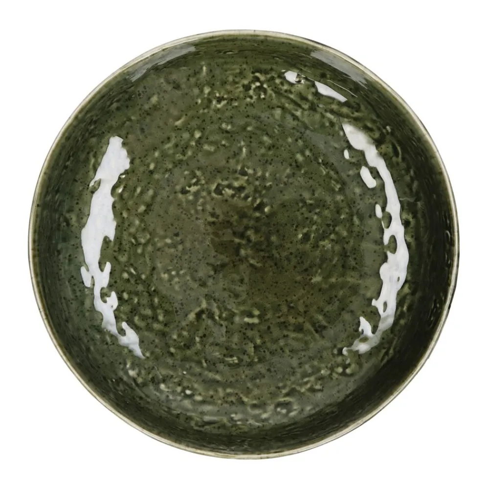 Pomax Vaisselle-SPIRO - blate - grès - DIA 24 x H 5,5 cm - vert foncé