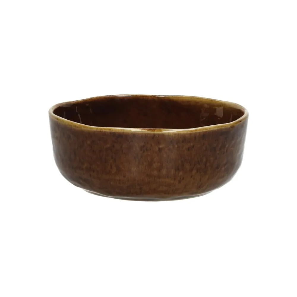 Pomax Vaisselle-SPIRO - bol à soupe - grès - DIA 16 x H 6 cm - brun