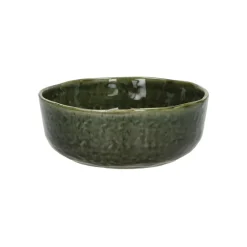 Pomax Vaisselle-SPIRO - bol à soupe - grès - DIA 16 x H 6 cm - vert foncé