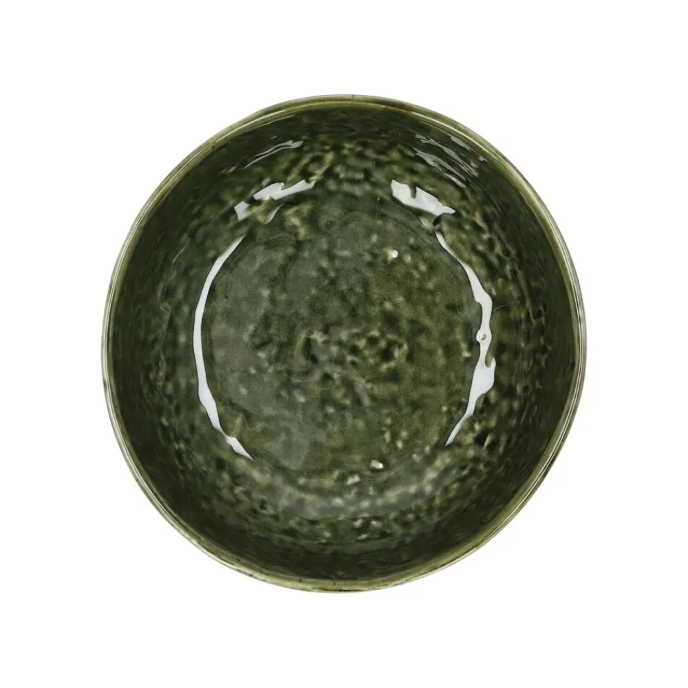 Pomax Vaisselle-SPIRO - bol à soupe - grès - DIA 16 x H 6 cm - vert foncé