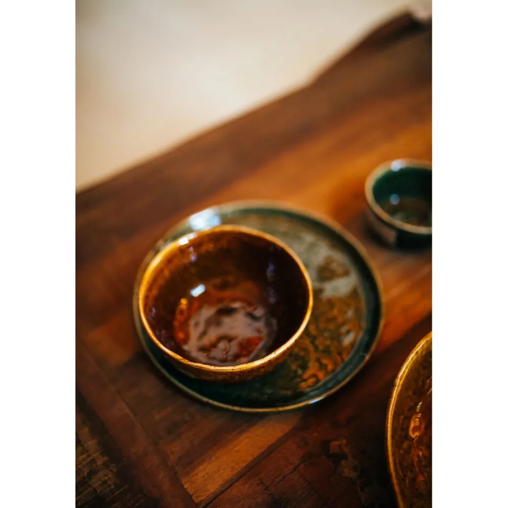 Pomax Vaisselle-SPIRO - bol à soupe - grès - DIA 16 x H 6 cm - brun
