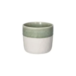 Pomax Vaisselle-SPIRO - gobelet - porcelaine - DIA 7 x H 6,5 cm - céladon