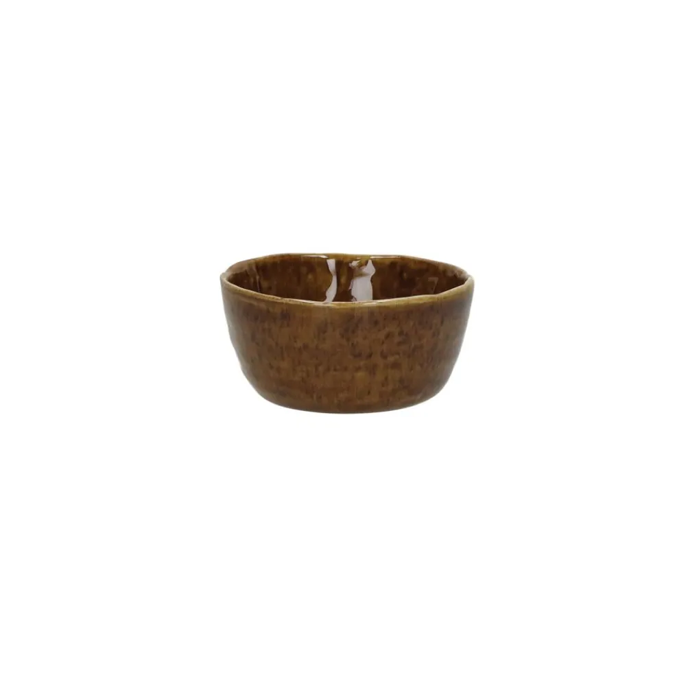 Pomax Vaisselle-SPIRO - mini bol - grès - DIA 9 x H 4,2 cm - brun